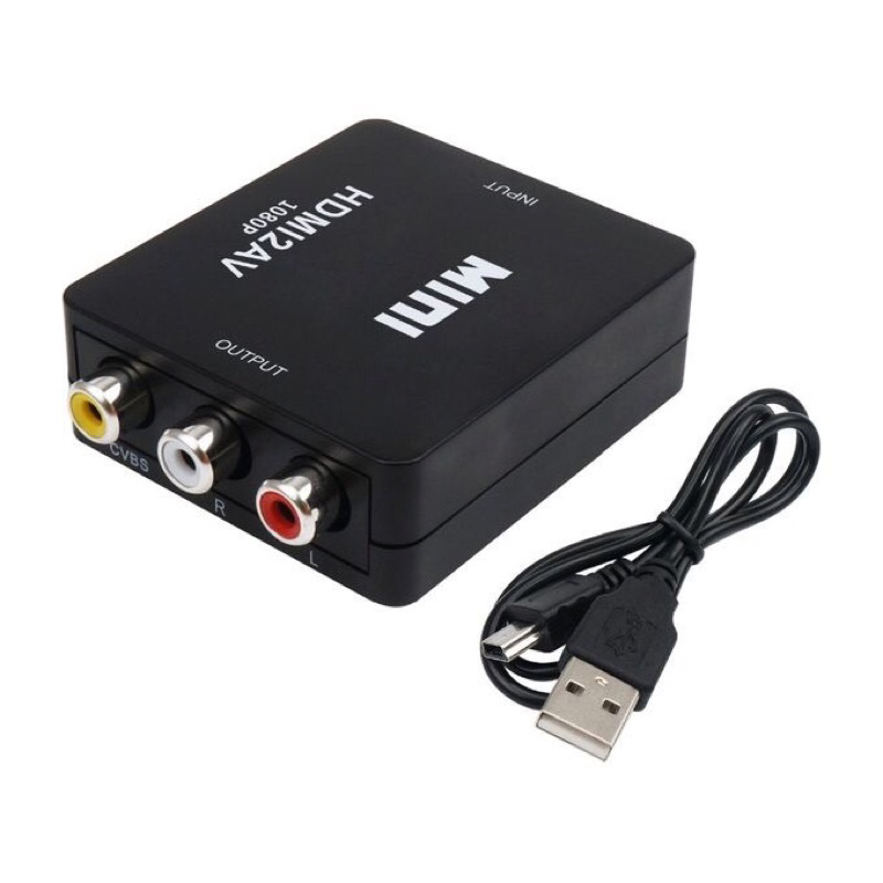 Mini RCA Converter HDMI2AV adapter TV LAPTOP SPEAKER