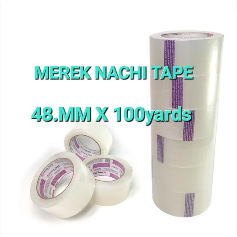 

lakban nachi tape 48mm x 100yard bening dan coklat