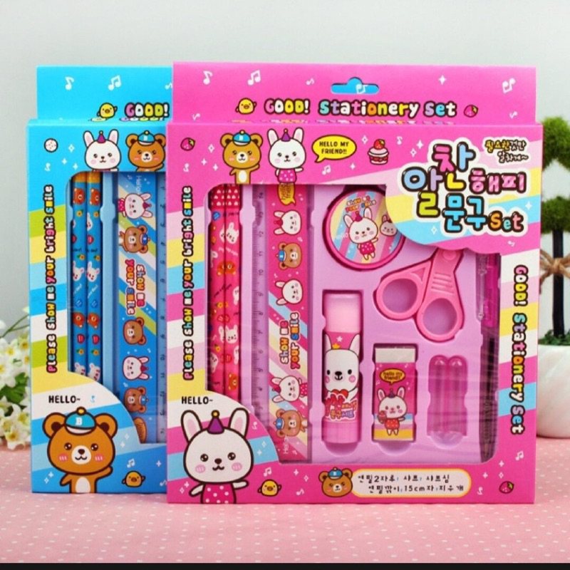 

Paket Alat Tulis set 8in1 Stationery Set Study Set Anak Karakter Set Alat Tulis Anak TK Perlengkapan Belajar menulis