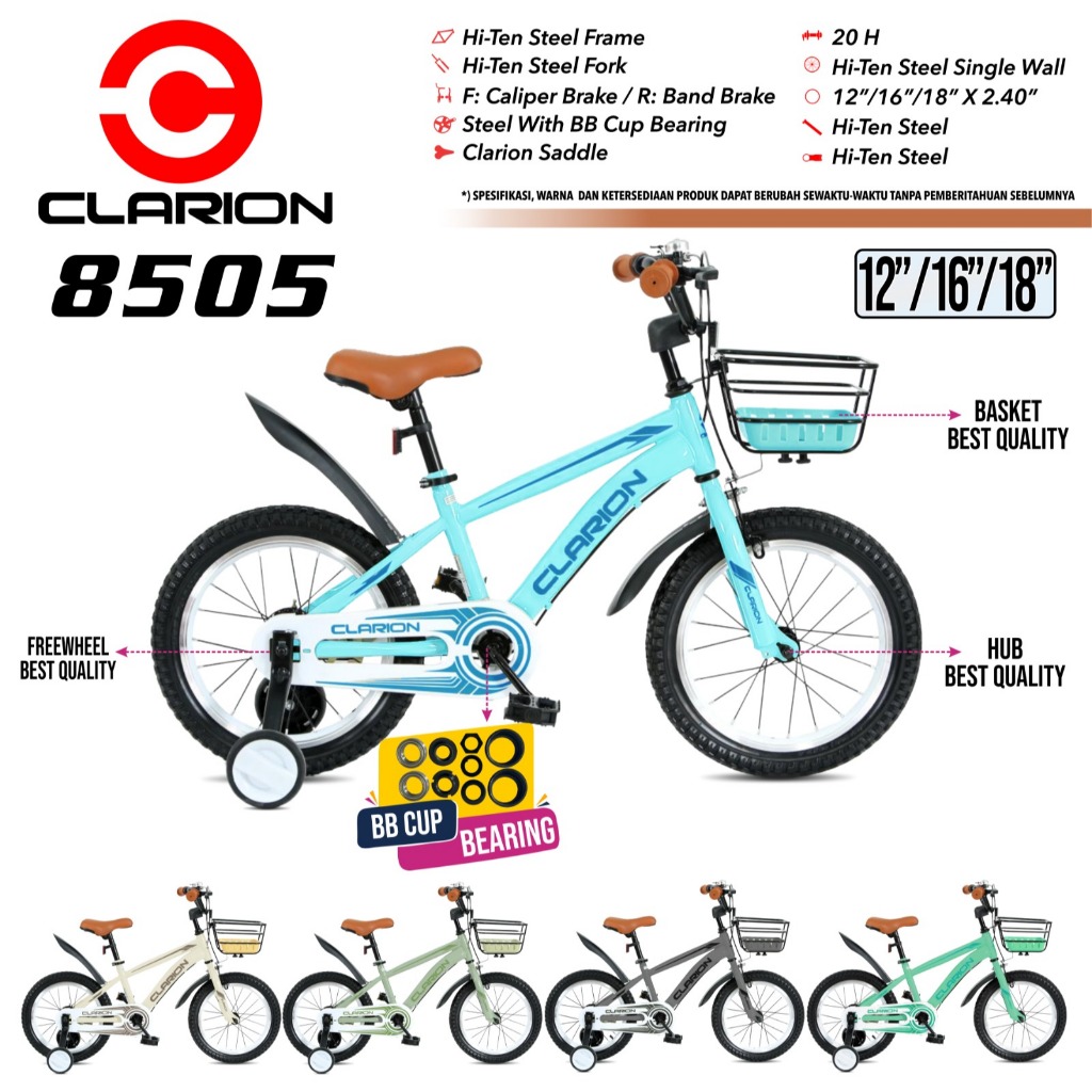 Sepeda Anak Murah Berkualitas BMX 12 16 18 inch CLARION 8505, 8503 Dan New Phoenix CTB