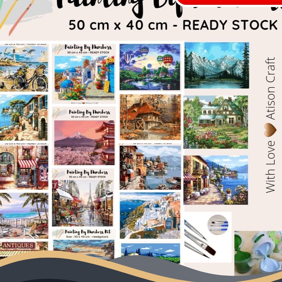 

BRAND PAINTING BY NUMBERS KIT ready jakarta ocean series