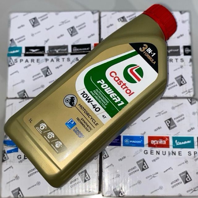 OLI MESIN CASTROL POWER 1 VESPA MATIC RECOMENDED PIAGGIO INDONESIA