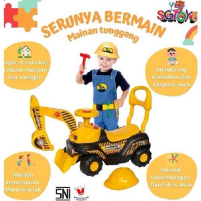 

(BISA Cod) Termurah!!! Mainan Mobil Dorong Excavator Beko Mps 770 Shp Toys Sgp Toys