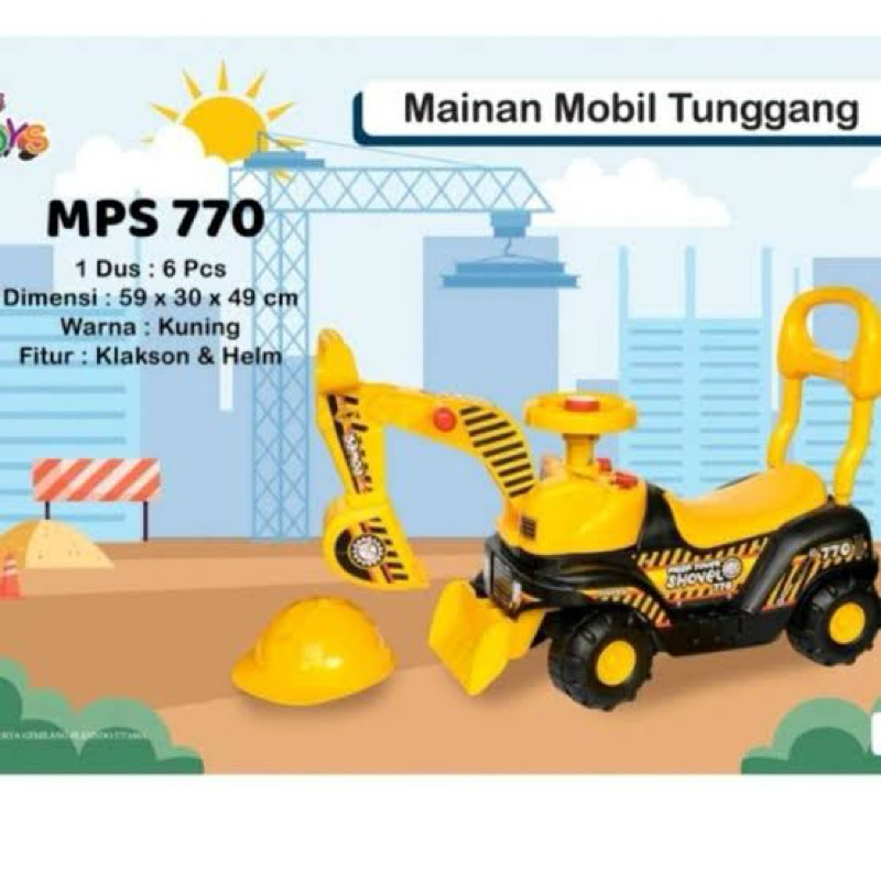 

(BISA Cod) Termurah!!! Mainan Mobil Dorong Excavator Beko Mps 770 Shp Toys Sgp Toys