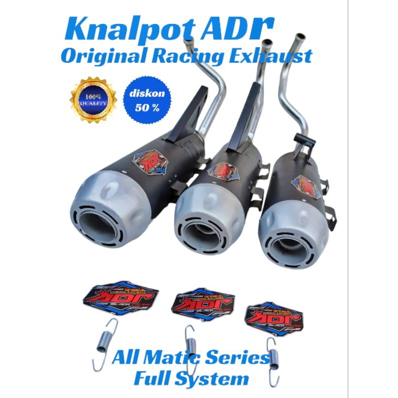 Knalpot Standar ADR Original Racing Exhaust All Matic Series, Beat fi, Beat atreet, Beat deluxe, Var