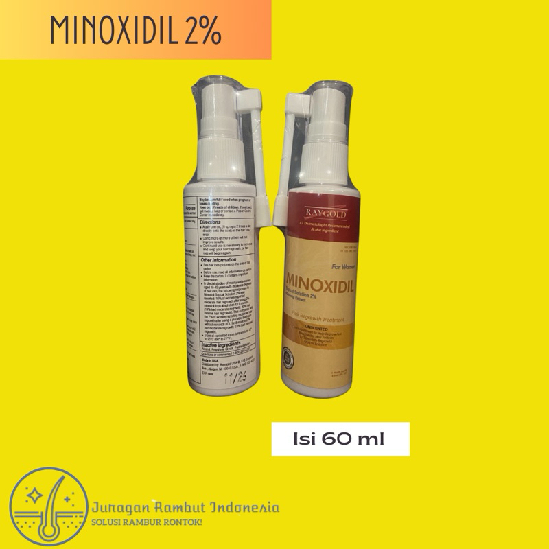 MINOXIDIL 2% untuk WANITA penumbuh rambut & anti rontok kebotakan with Ginseng extract made in USA -