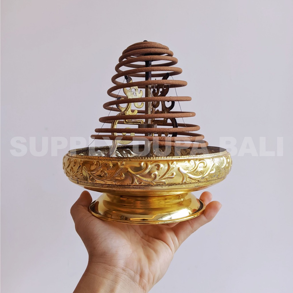 Hio Lingkar Darshan / Tempat Dupa Lingkar Tempat Hio / Dupa Lingkar Bulat Kuningan