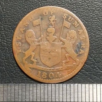UANG KOIN KUNO 1 KEPENG ISLAND OF SUMATRA TAHUN 1804