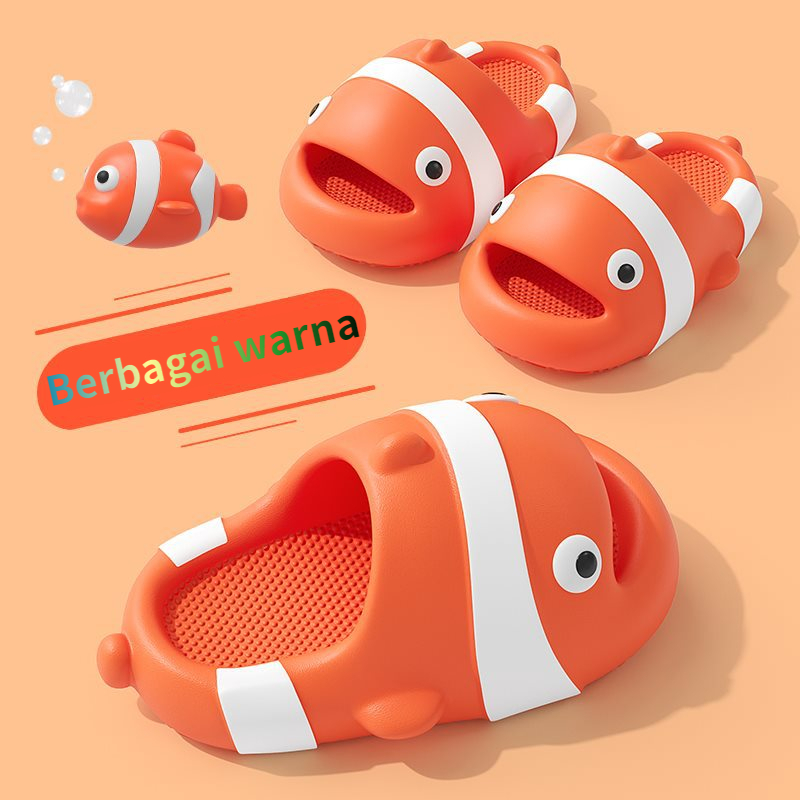 Greenland Sendal Karet Anak Sendal Selop Anak Lucu Karakter Elmo Sendal Karet Anti Slip Sandal anak 