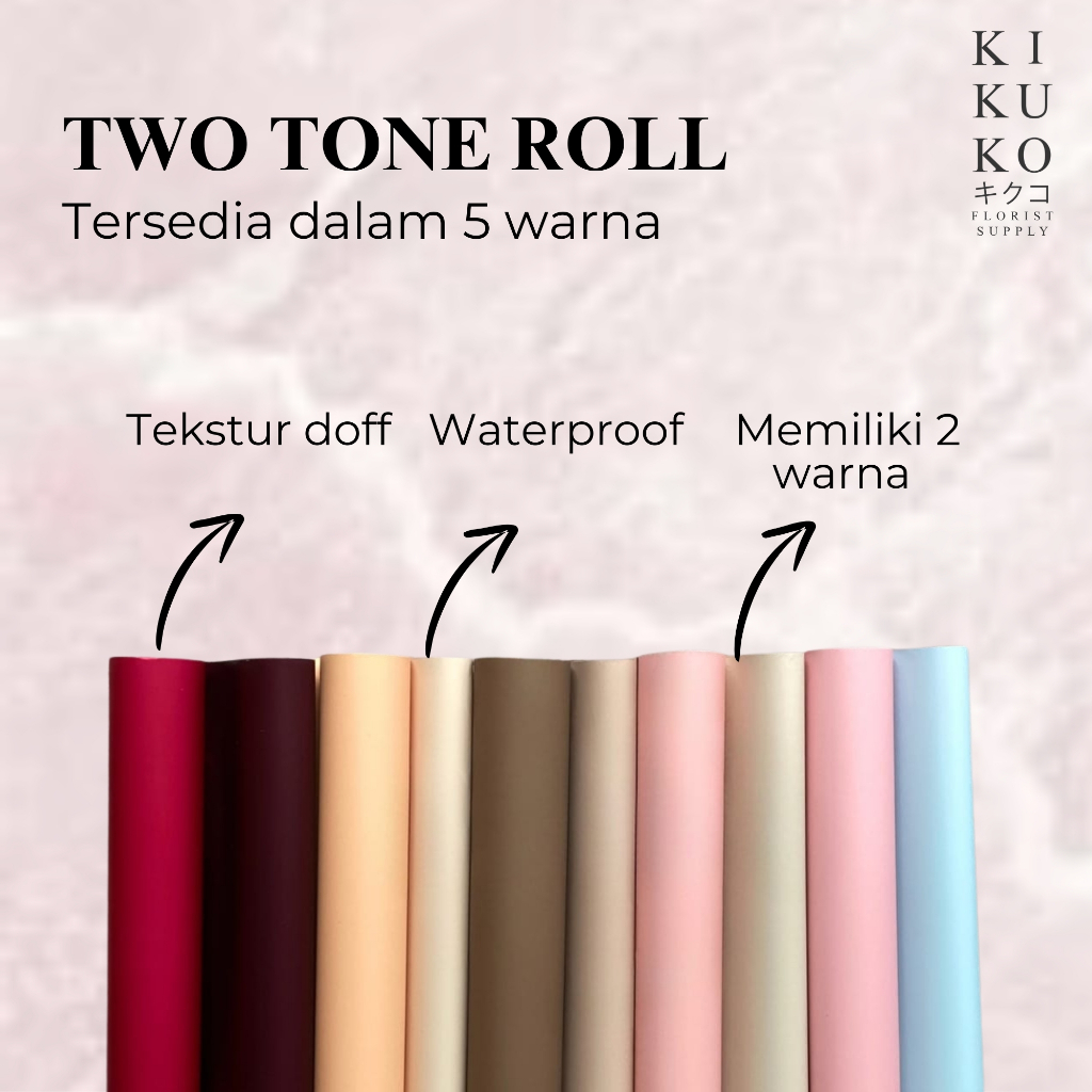 

Wrapping Paper - Two Tone Cellophane Roll Bunga 60CMx10M