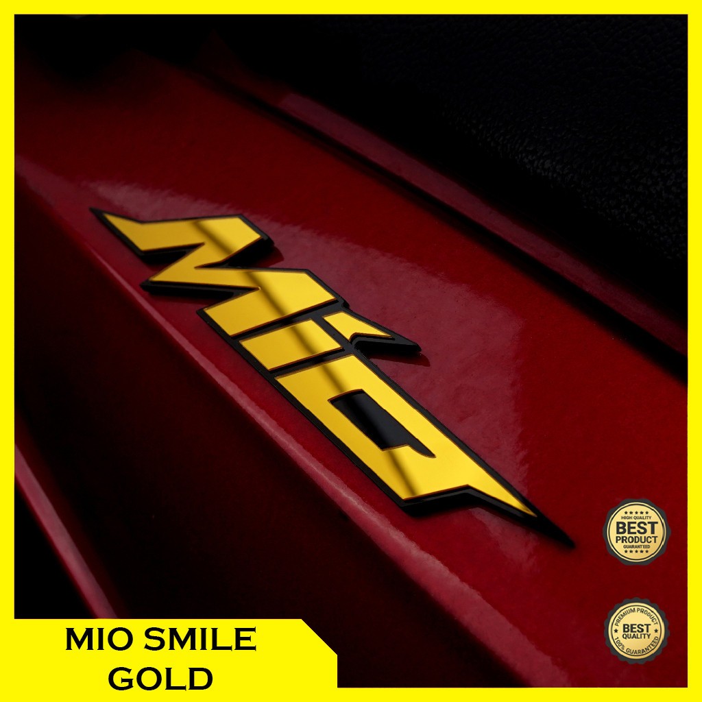 TERMURAH 2PCS EMBLEM MIO TIMBUL 3D LOGO MIO JAPAN EMBLEM MIO TIMBUL LOGO MIO SPORTY STIKER MIO STRIP