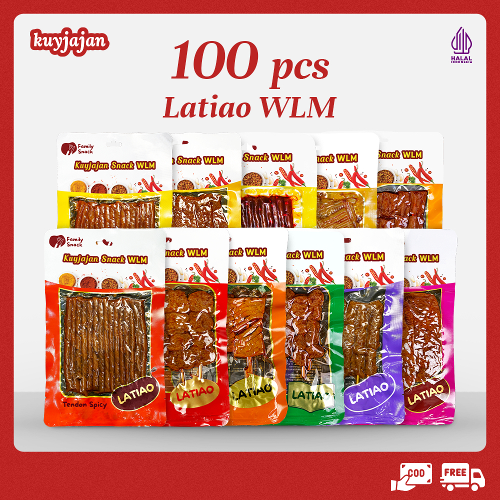 

Latiao KuyJajan - [100 pcs] [GROSIR] [HALAL] Gluten Spicy Tofu Snack | Camilan Makanan Ringan Tinggi Protein | Latiao Halal Grosir