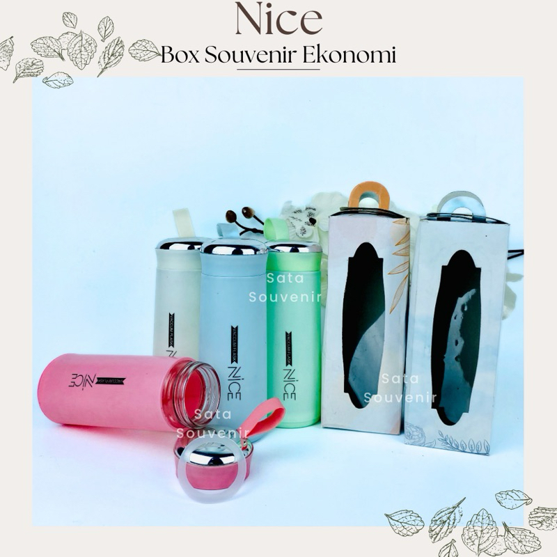 (min80pcs) SOUVENIR BOTOL KACA NICE  / botol minum kaca souvenir pernikahan / souvenir botol / soven