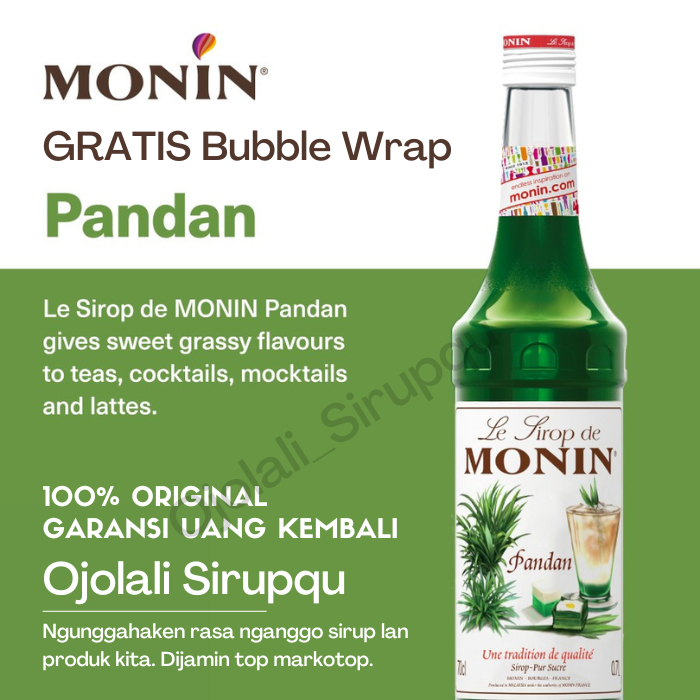 

MONIN Pandan Syrup 70 CL 700 mL