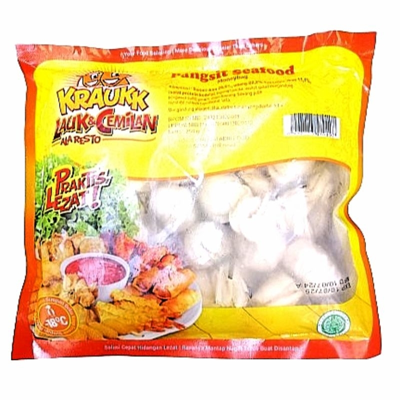 

Kraukk Money Bag Pangsit Seafood Non MSG/ frozenfood bogor lauk instan nugget sosis sehat alami natural