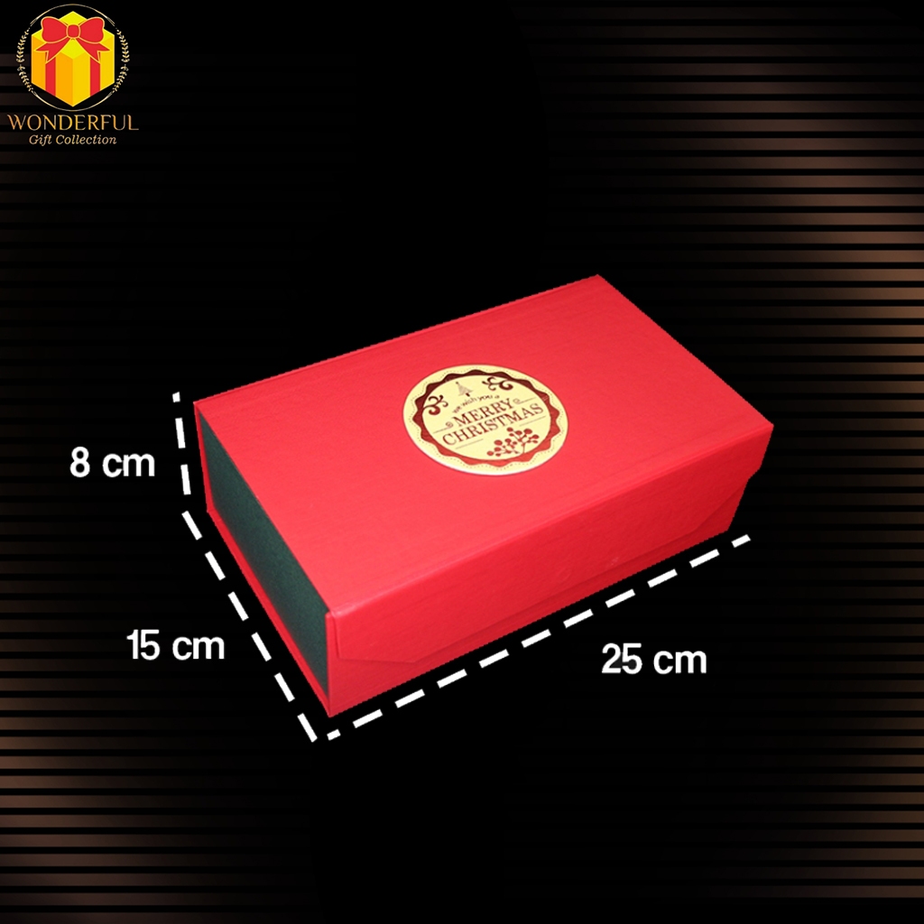 

Hardbox Merry Christmas /Kotak Natal Model Lipat Magnet/Gift Box 25x15x8 Wgc Lp1