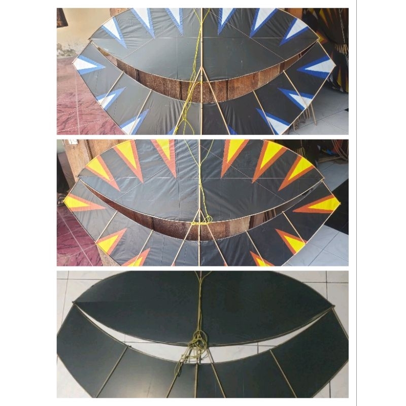Layangan Pegon Ceper Sayap Mentah 1,3 Meter Sudah diseting dan ada Sendaren