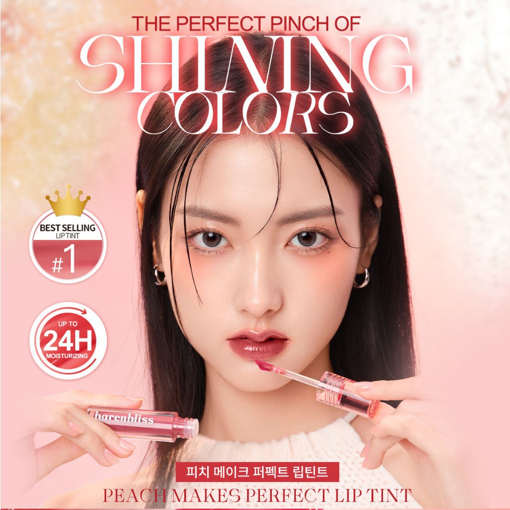 BNB BARENBLISS PEACH MAKES PERFECT LIP TINT/KOREAN GLOSSY TINT/MOISTURE