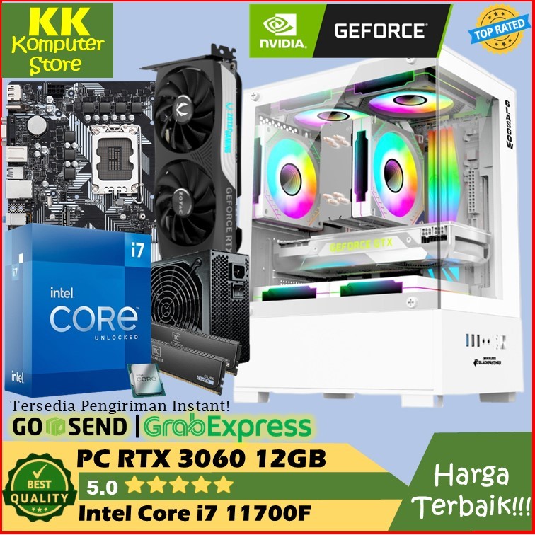 pc gaming rtx 3060 12gb | core i7 11700f [ pc rakitan gaming editing core i7 11700 | rtx 3060 12gb ]