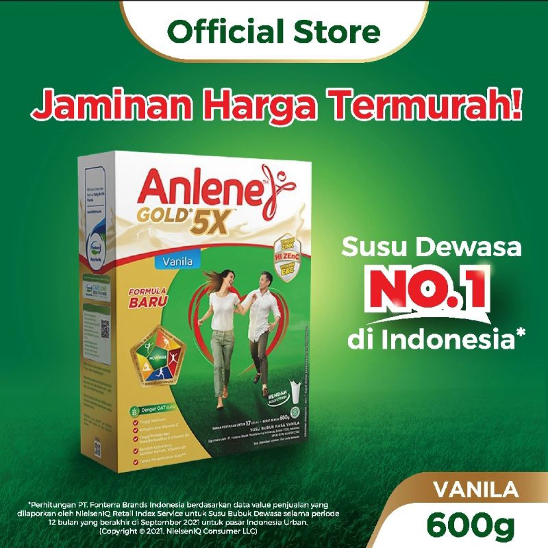 

ANLENE GOLD 5XSUSU BUBUK DEWASA VANILA 600g NUTRISI TINGGI KALSIUM UTK TULANG, SENDI, DAN OTOT