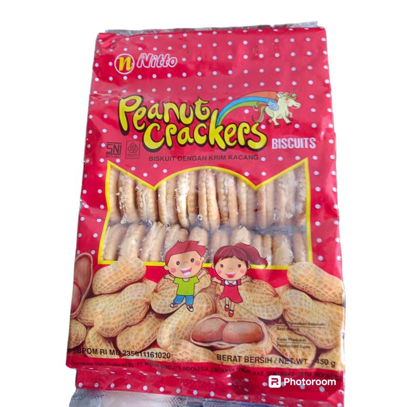 

Biscuits peanut crackers nitto biskuit dengan krim kacang 450gr