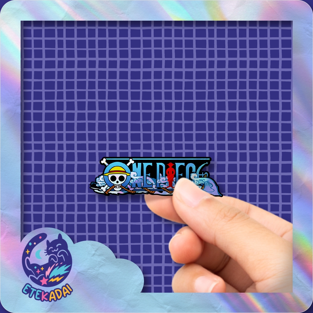 

Stiker Hologram Anime One Piece Logo Ombak
