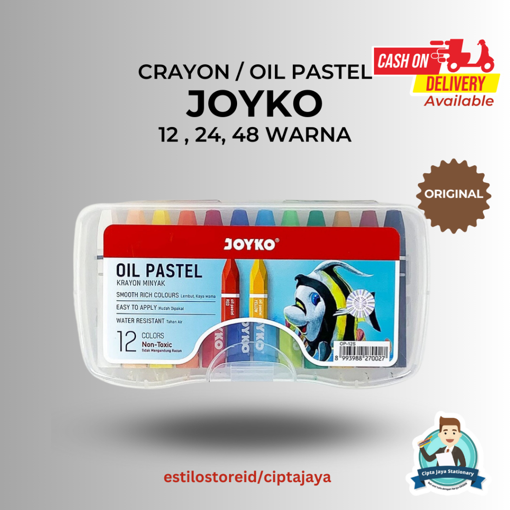 

CRAYON JOYKO 12 WARNA /18WARNA/24WARNA/55WARNA /48 WARNA/36 WARNA KRAYON WARNA