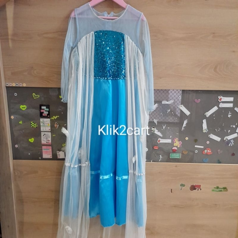 Dress pesta anak preloved / baju elsa preloved / baju frozen preloved