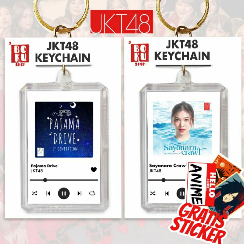 (TERBARU) Gantungan kunci JKT48 Cover songs/keychain JKT48/ganci JKT48/sayonara crawl/heavy rotation