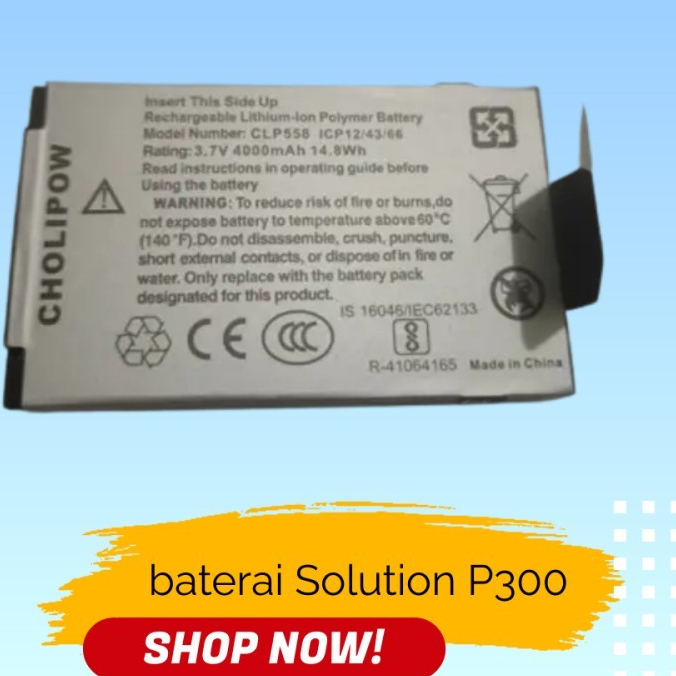 CLP558 Battery Baterai Absen Finger Print Sidik Jari Solution P300 CLP 558 P 300