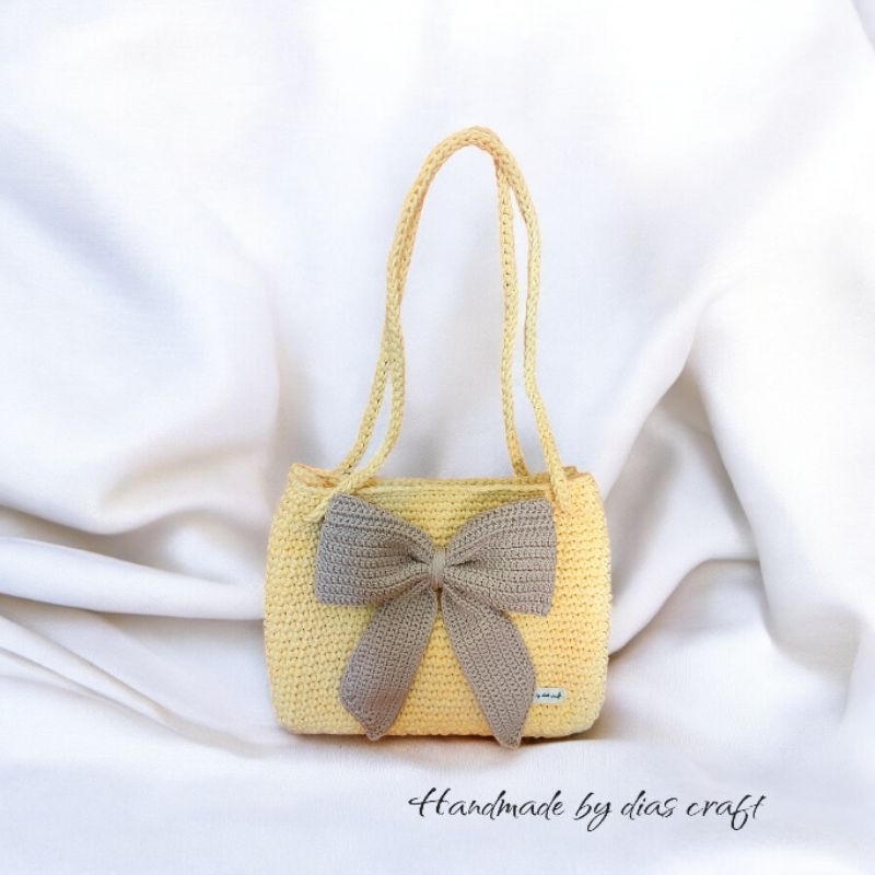 Tas Rajut Pita Handmade 2in1 / Tas rajut slempang