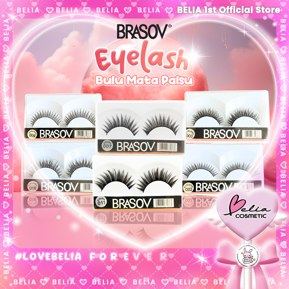❤ BELIA ❤ BRASOV Bulu Mata Palsu Eyelash | Make Up Ekstensi | Eyelashes | Full Strip Lashes Set