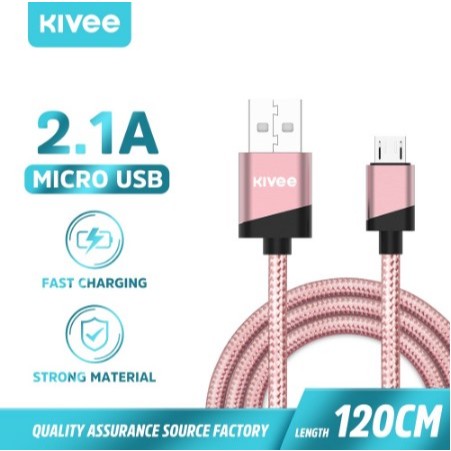 Kivee Kabel Data Micro USB Fast Charging For Android Xiaomi Vivo Oppo