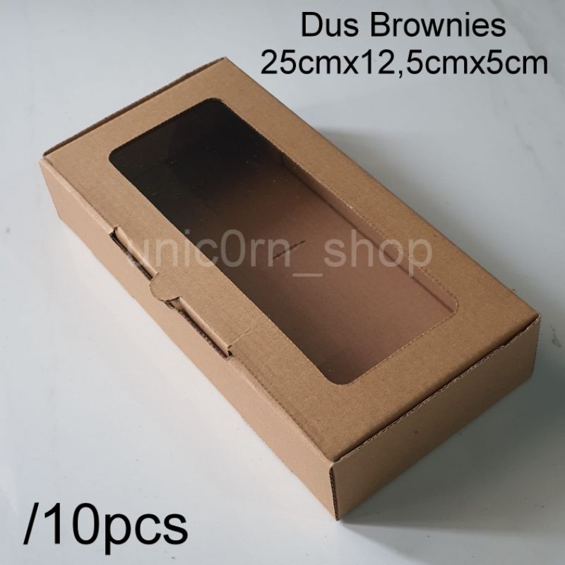 

Dus Kotak Brownies Eflute Window/Dus Hampers 25x12,5x5cm (10pcs)