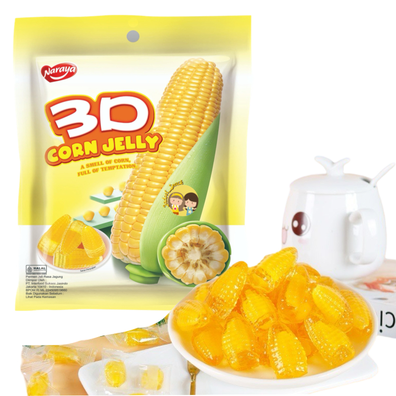 

GROSIR - Permen Jagung 3D Corn Jelly Rasa Selai Jagung Manis by Jadoel_Snack