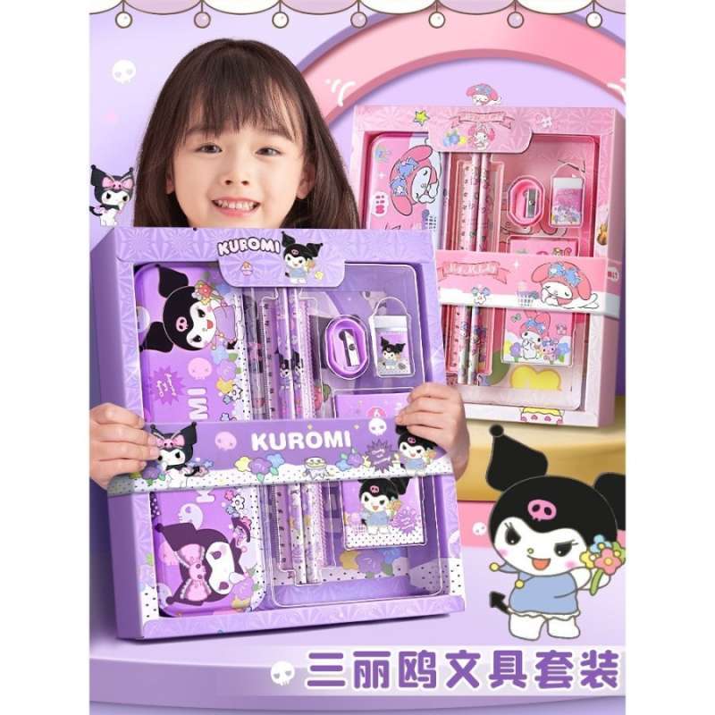 

Alat Tulis Set 6 in 1 DAN 7 IN 1 Karakter Kuromi Murah Lucu / Kotak Pensil Anak Set Stationery Untuk Hadiah Anak Sekolah Sanrio