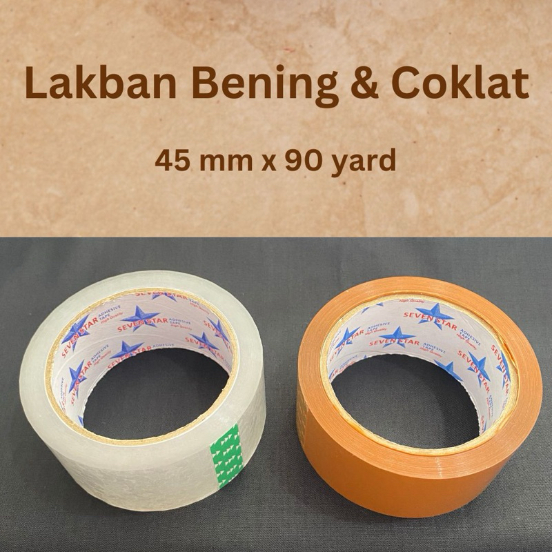 

LAKBAN BENING / COKLAT 45 MM x 90 YARD