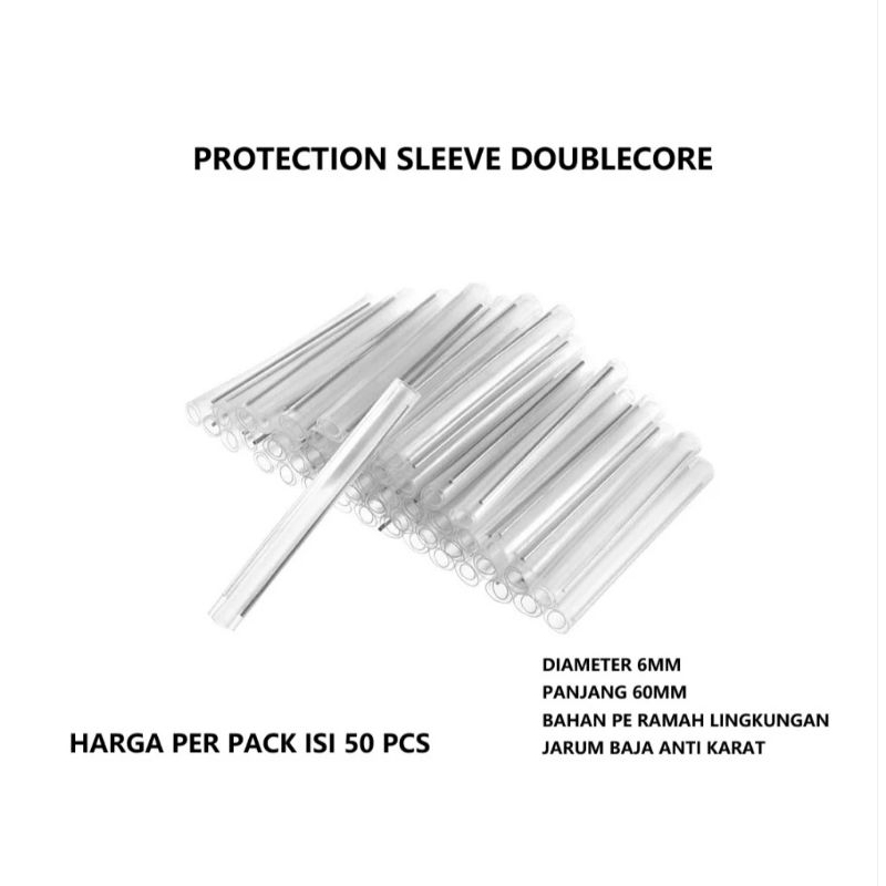 Protection sleeve 2 kawat dropcore fiber optik sleeve protector dropcore, pelindung sambungan fiber