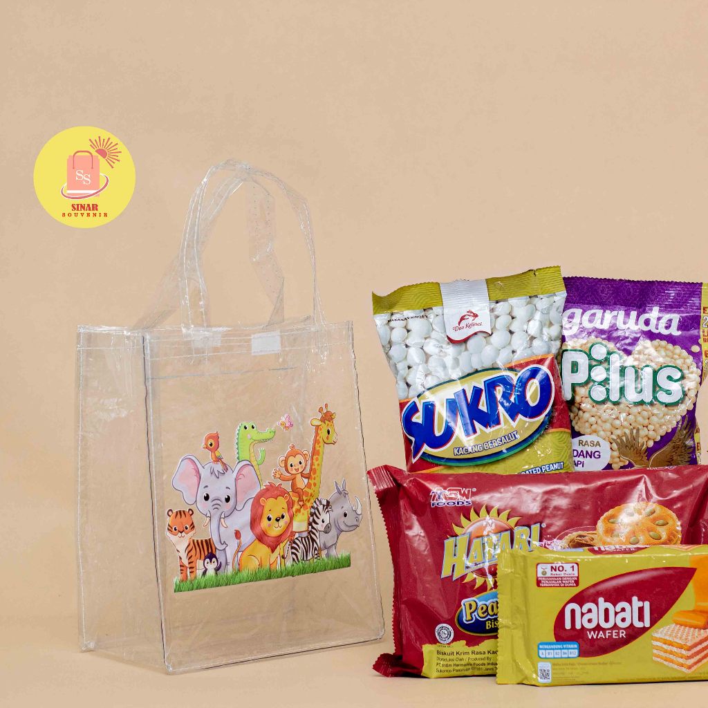 

GOODIE BAG MIKA TRANPARAN CETAK UV ULANG TAHUN ANAK MOTIF KARTUN.-SIAP KIRIM