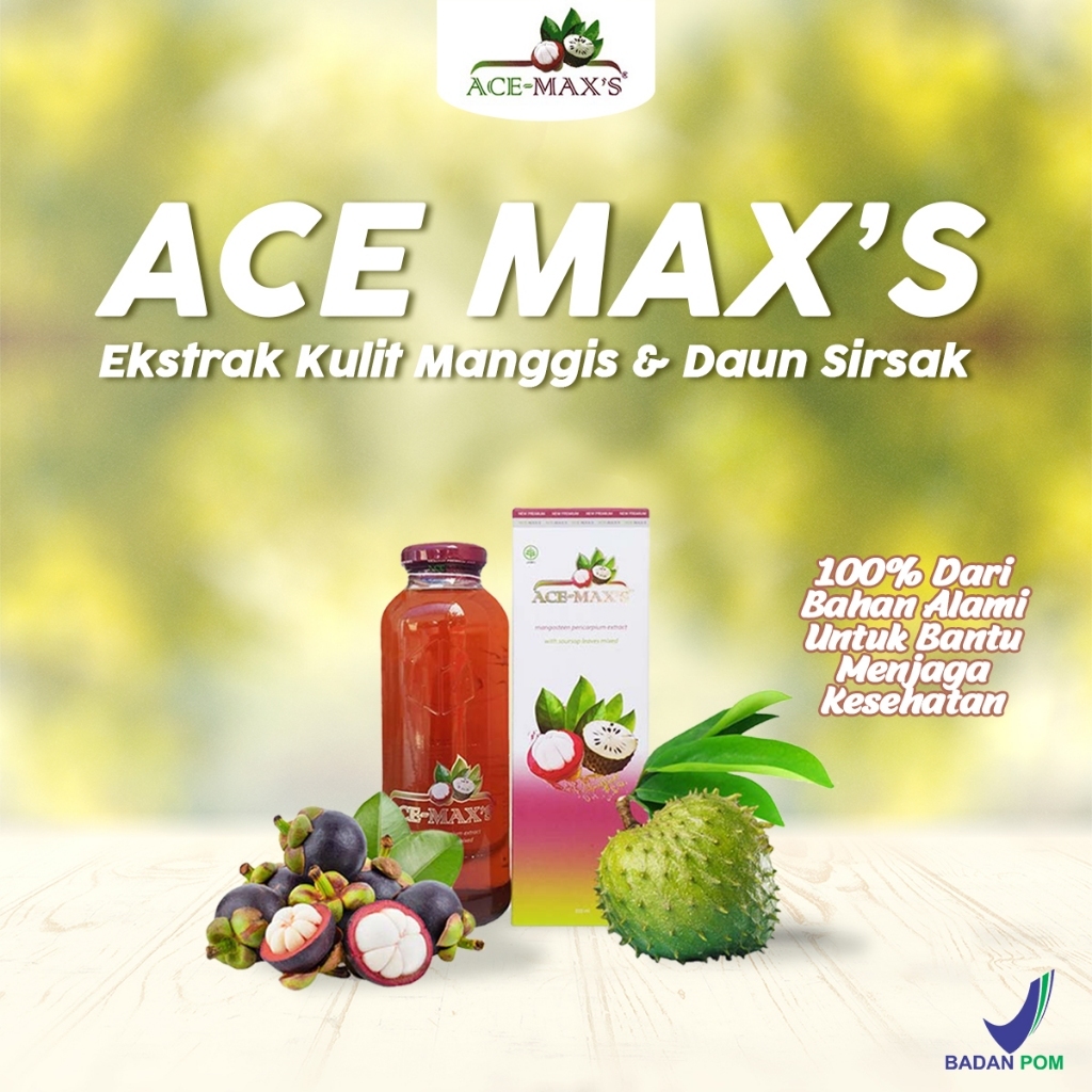 

Ace Max Max's Acemax Acemax's | Jus Kulit Manggis+Daun Sirsak