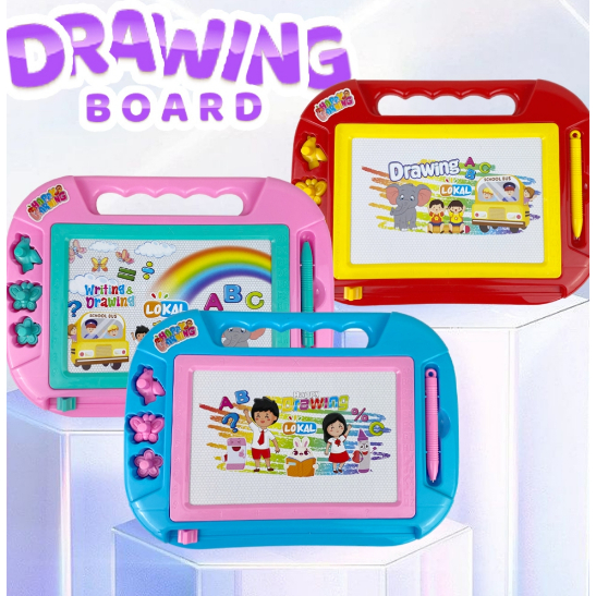 

Papan Tulis Hapus Magnet / Drawing Board Magnetic / Mainan Belajar Anak