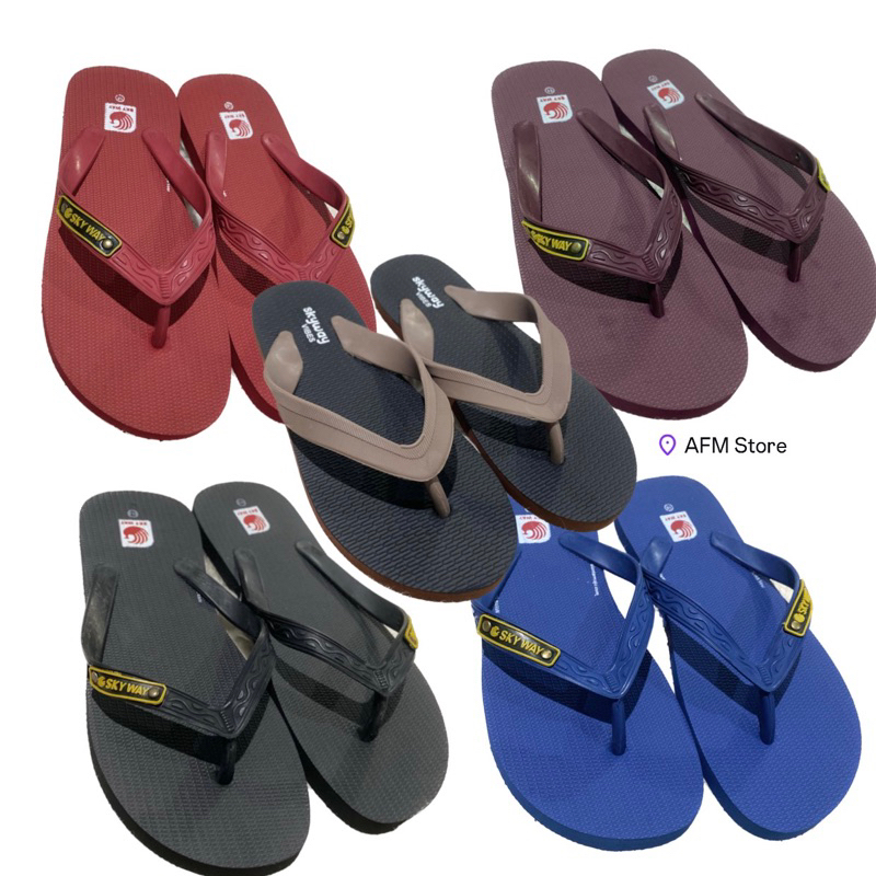 SKYWAY MIAMI, SKYWAY VIBES, sendal jepit pria dan wanita polos empuk dan nyaman sporty, sandal japit