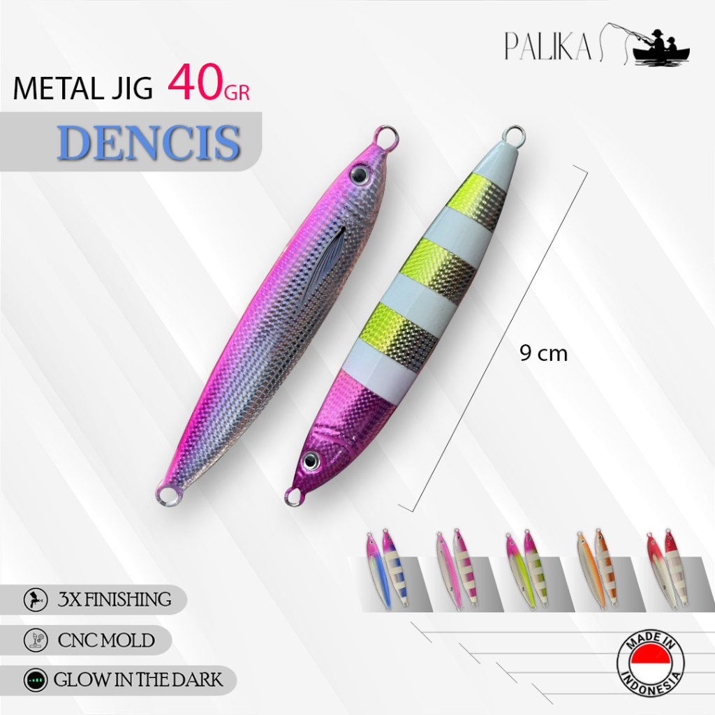 Metal jig 40 gram Palika Dencis 40gr 40gram 40G Metal jig 40 gram Metal jig 40 g Metal Jig 40 gr