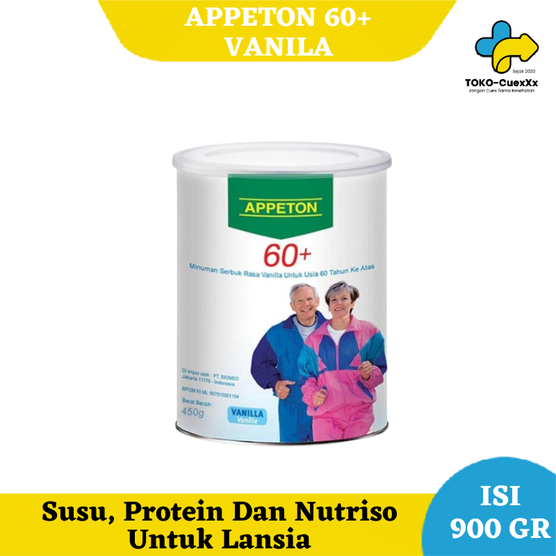 

Appeton 60+ 900 Susu Lansia Orang Tua Vanilla 900 Gram