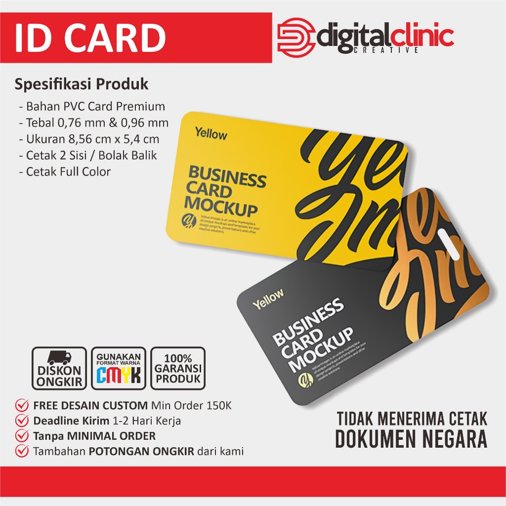 

ID-Card Kartu PVC Premium Kartu Member / Kartu Anggota Kartu Pelajar Tanpa Minimal Order Murah Berkualitas