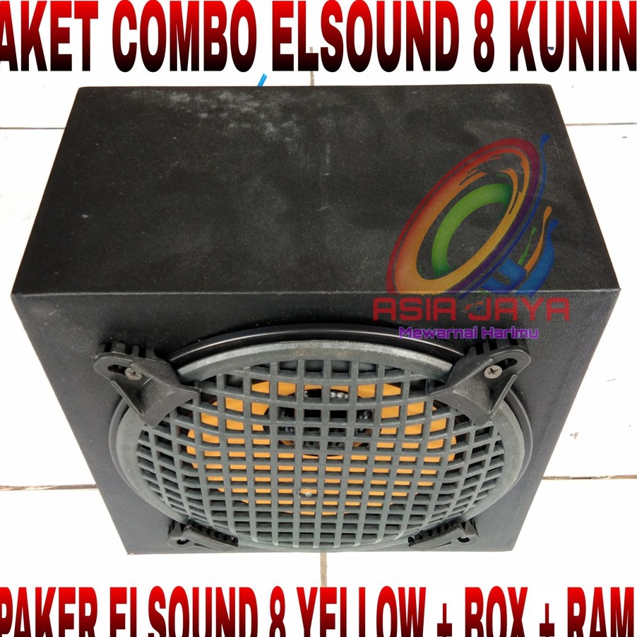 PESTA DISKON Paket Combo Elsound 8 Yellow plus Box 8 Single dan Tutup 8 Inch