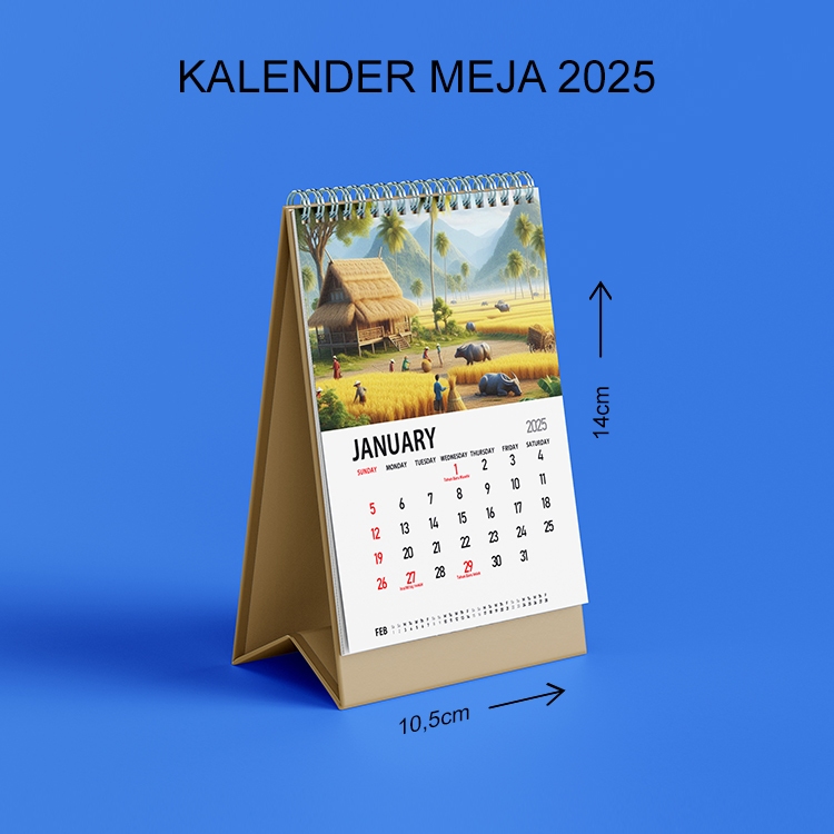 

Kalender 2025 Lengkap Kalender Meja Ukuran Kecil Motif Nature #03