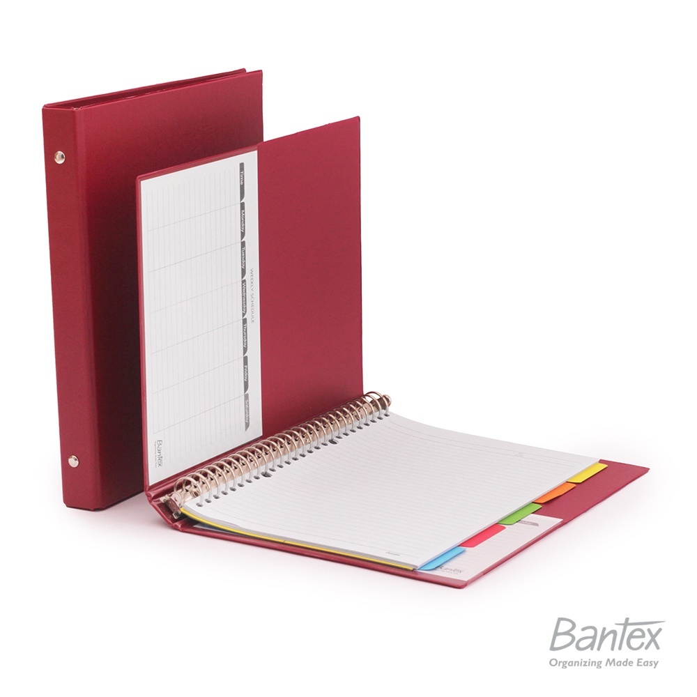 

Bantex Binder Note B5 26 Ring Besi Loose Leaf Multiring Binder Maroon 1326 14