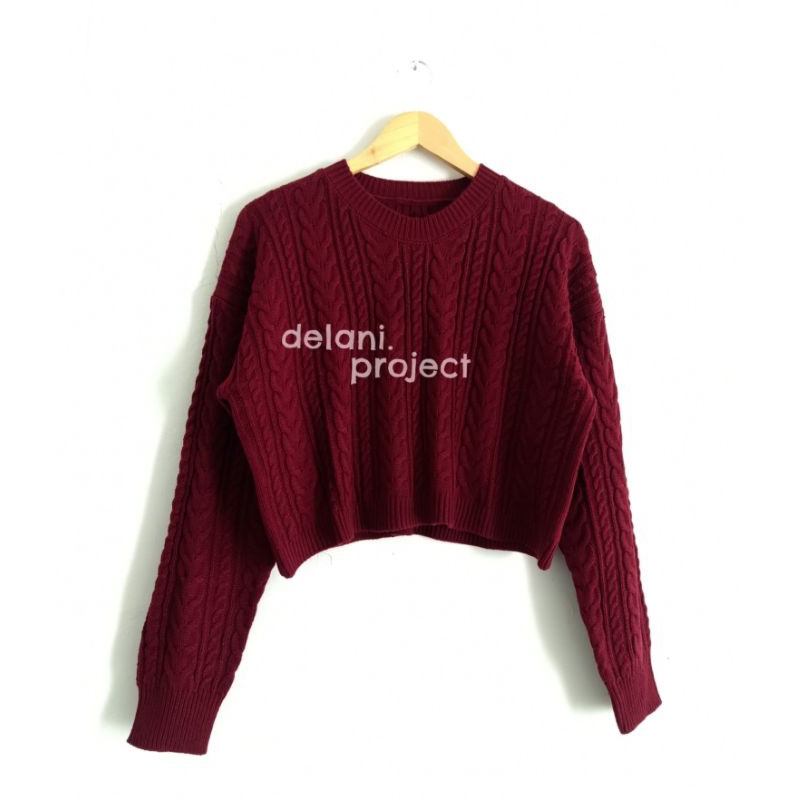 FREE ONGKIR RYUJIN CROP SWEATER DELANI.PROJECT
