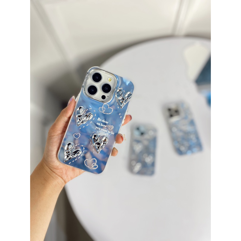 TITANIUM 3D HEART CASE IPHONE 11 11PRO 11PROMAX 12 12PRO 12PROMAX 13 13PRO 13PROMAX 14 14PRO 14PROMA